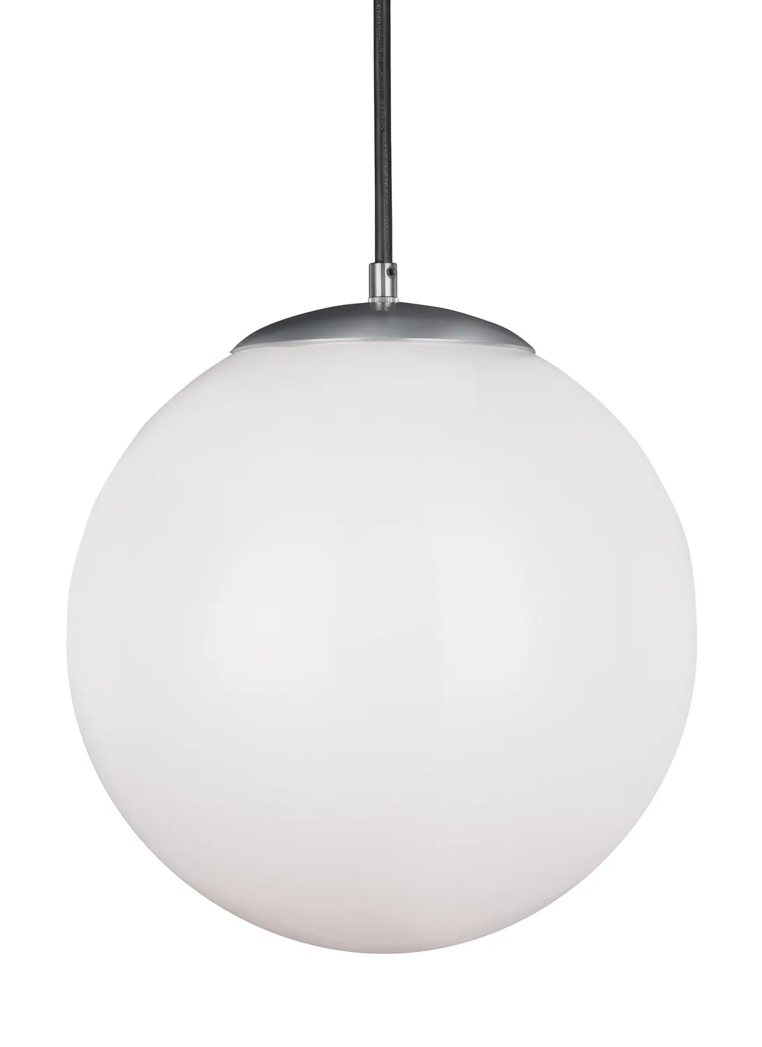 Leo Hanging Globe One Light Pendant in Satin Aluminum