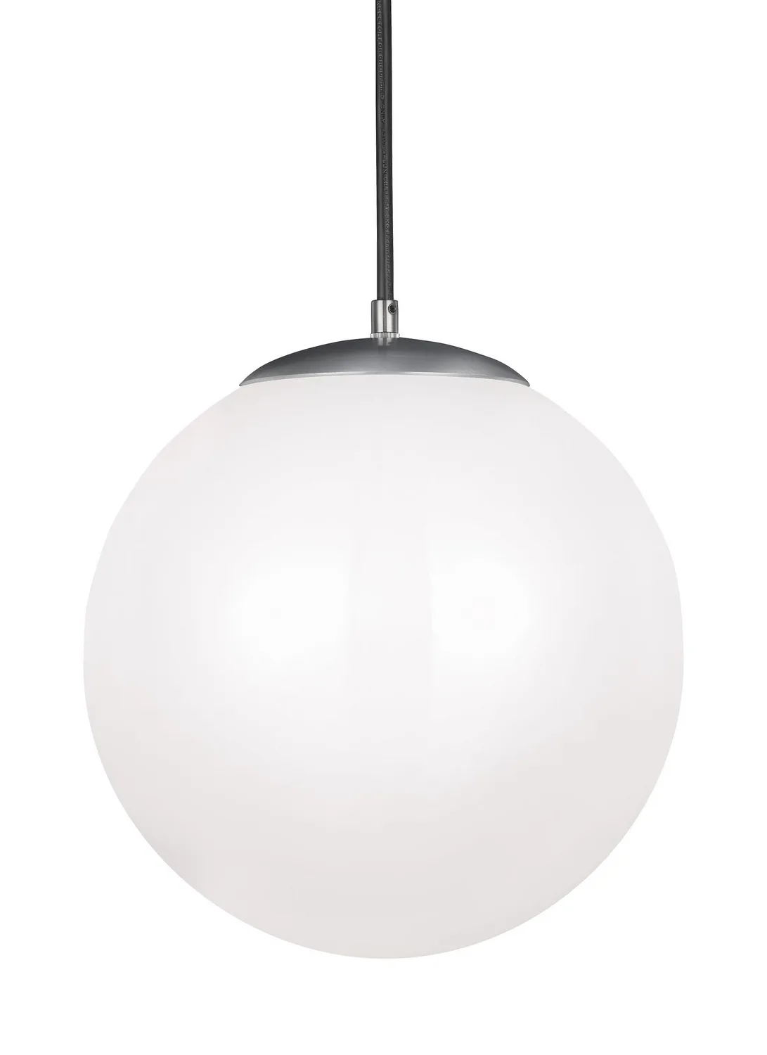 Leo Hanging Globe LED Pendant in Satin Aluminum