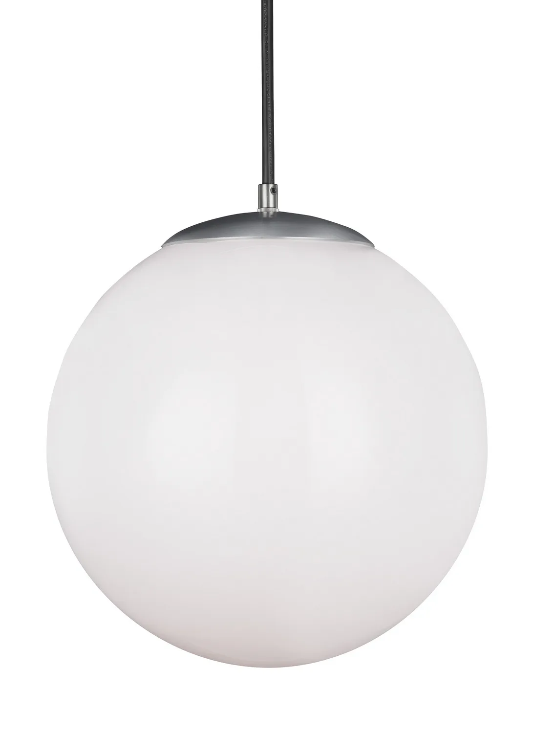 Leo Hanging Globe One Light Pendant in Satin Aluminum