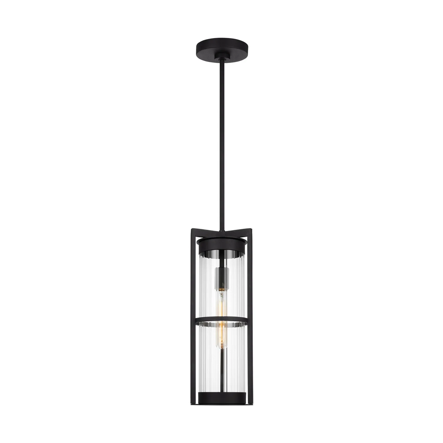 Alcona One Light Outdoor Pendant in Black
