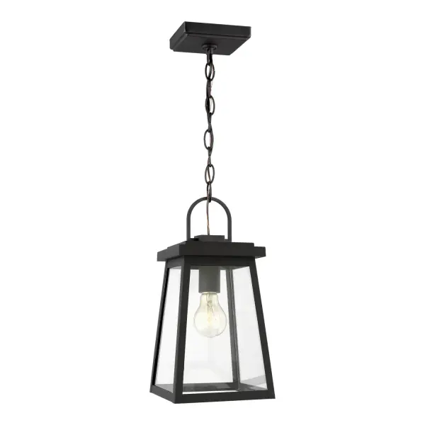 Founders One Light Outdoor Pendant in Black