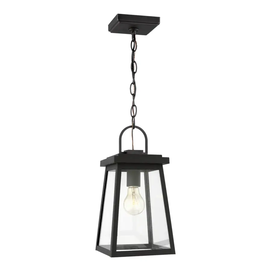 Founders One Light Outdoor Pendant in Black