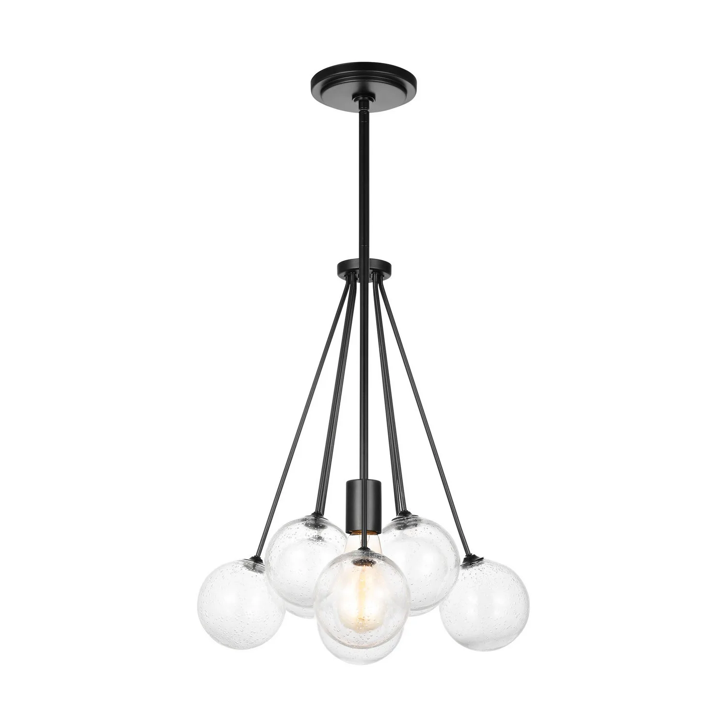 Bronzeville One Light Pendant in Midnight Black