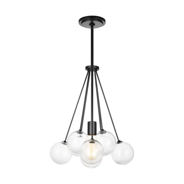 Bronzeville One Light Pendant in Midnight Black