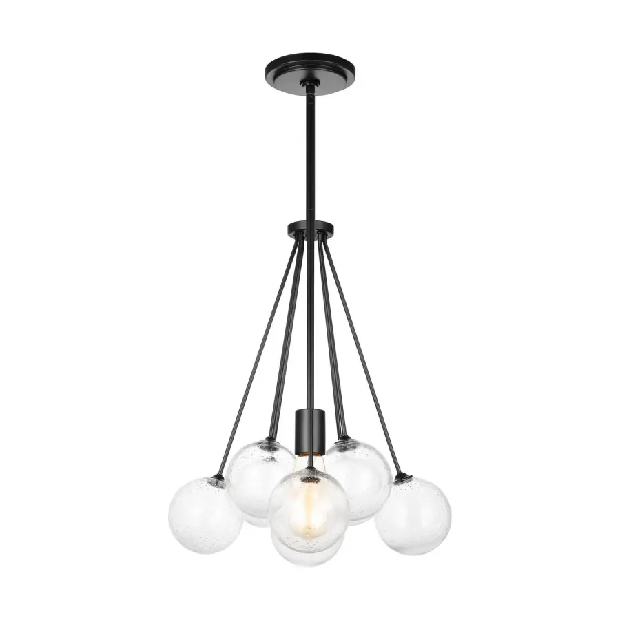 Bronzeville One Light Pendant in Midnight Black