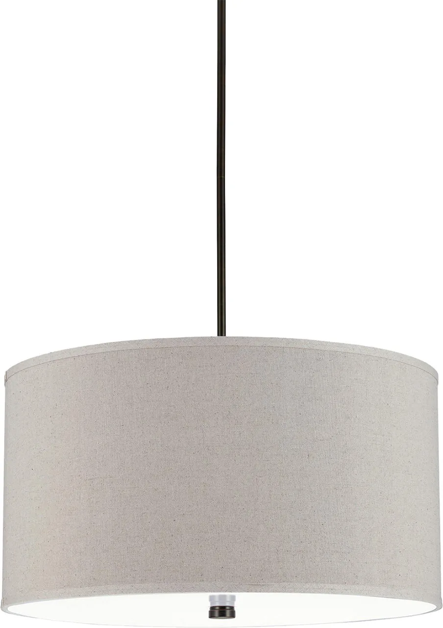 Dayna Shade Four Light Linear Pendant in Bronze