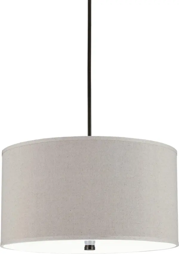 Dayna Shade Four Light Linear Pendant in Bronze