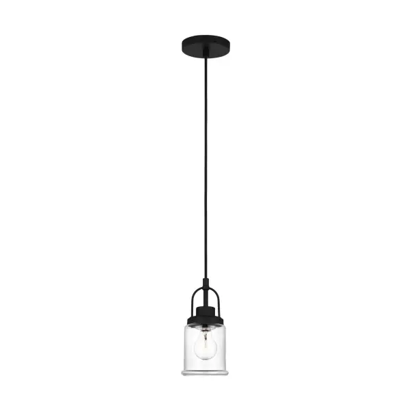 The Anders mini pendant combines clean contemporary styling with practical versatility. Its compact 4.75-inch profile and clear glass shade make it ideal for clustered installations or standalone use in smaller spaces.