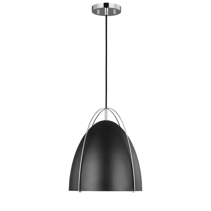 Norman One Light Pendant in Chrome