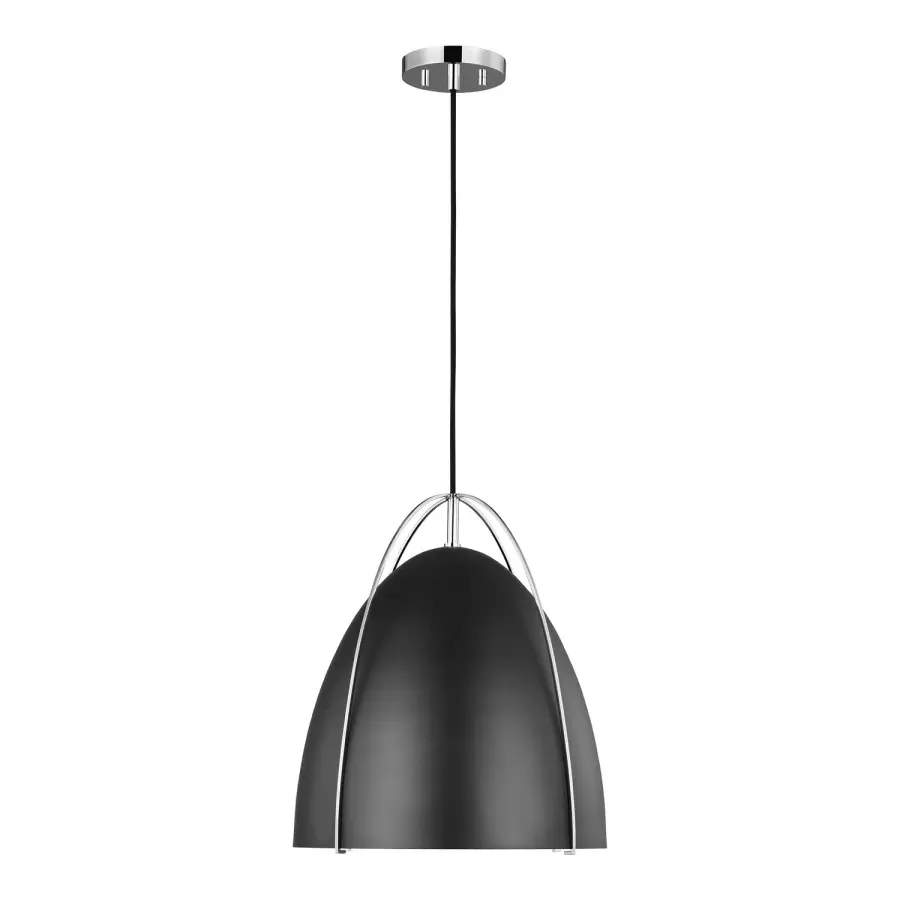 Norman One Light Pendant in Chrome