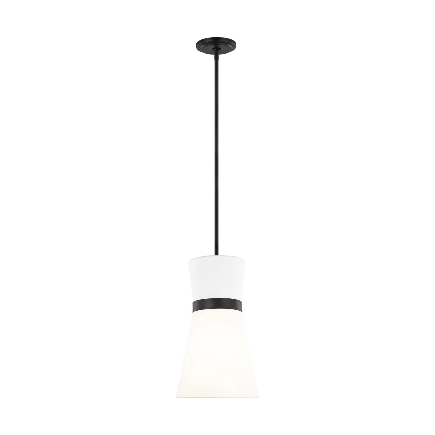 Clark One Light Pendant in Midnight Black