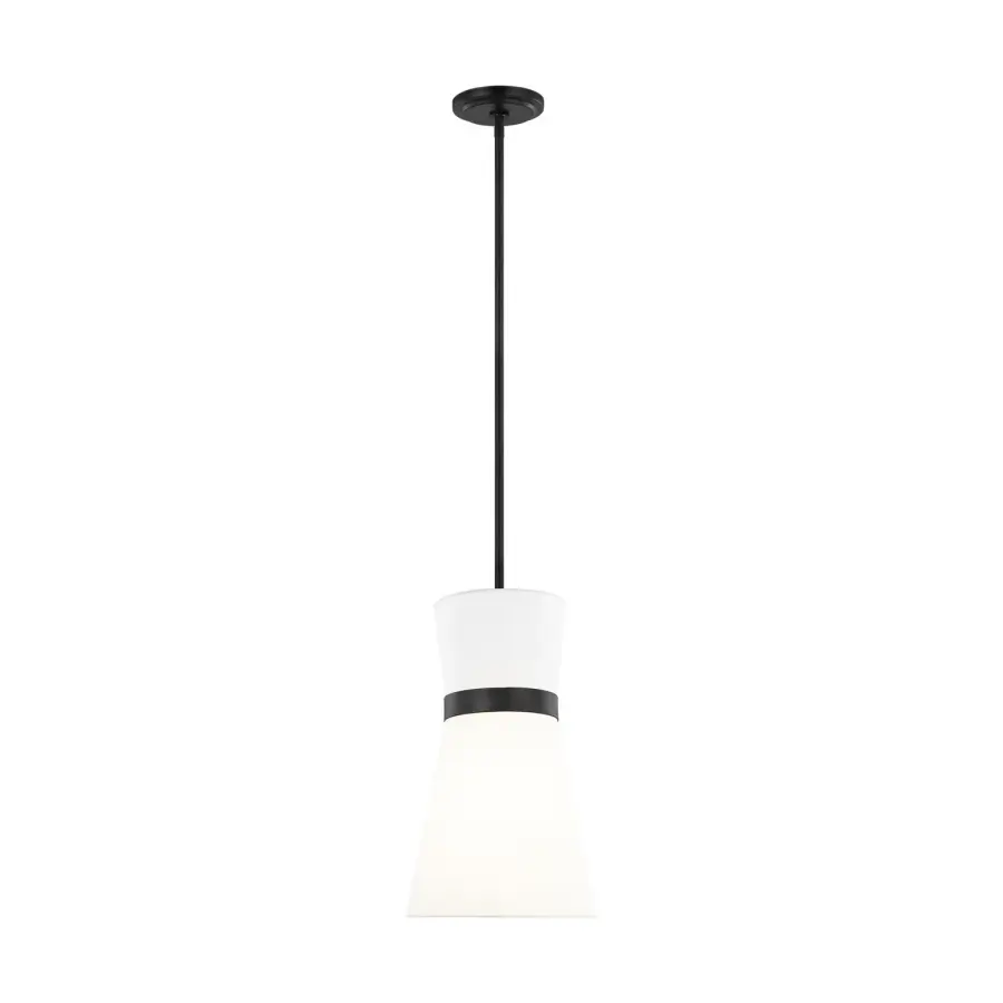 Clark One Light Pendant in Midnight Black