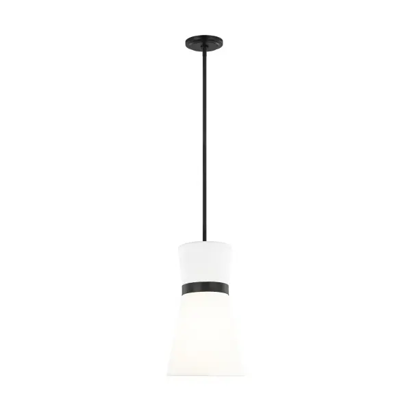 Clark One Light Pendant in Midnight Black