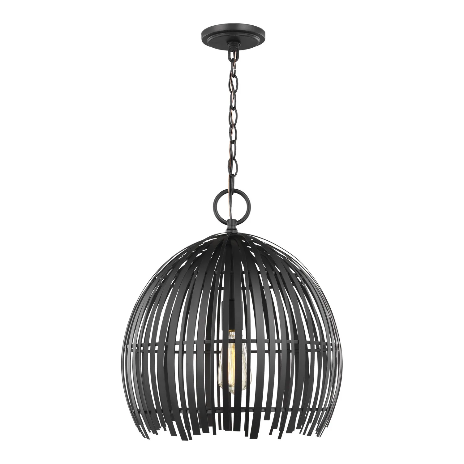 Hanalei One Light Pendant in Midnight Black
