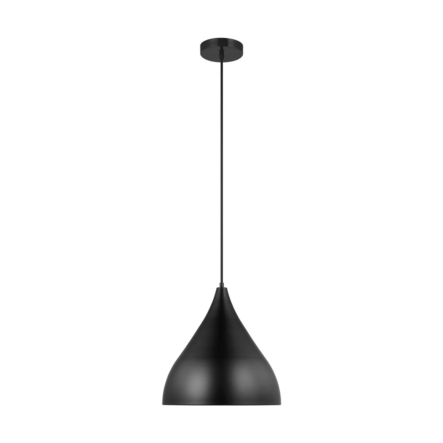 Oden One Light Pendant in Midnight Black