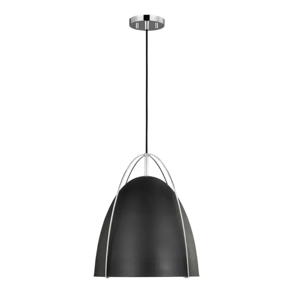 Norman One Light Pendant in Chrome
