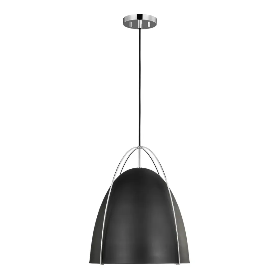 Norman One Light Pendant in Chrome