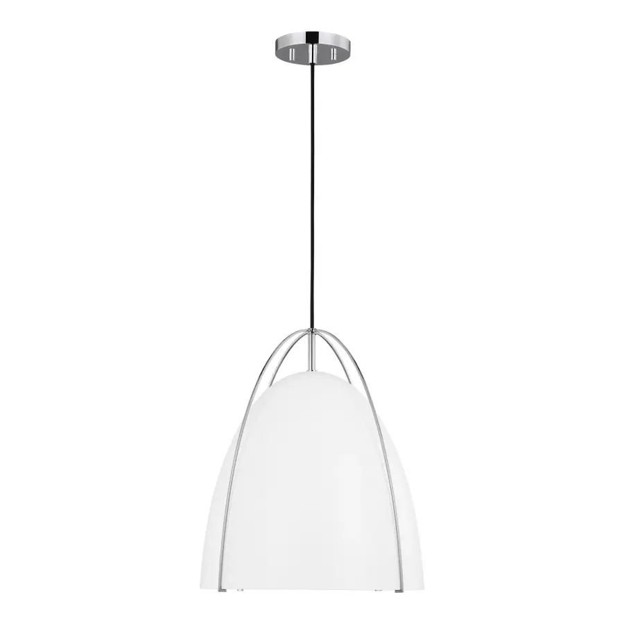Norman One Light Pendant in Chrome