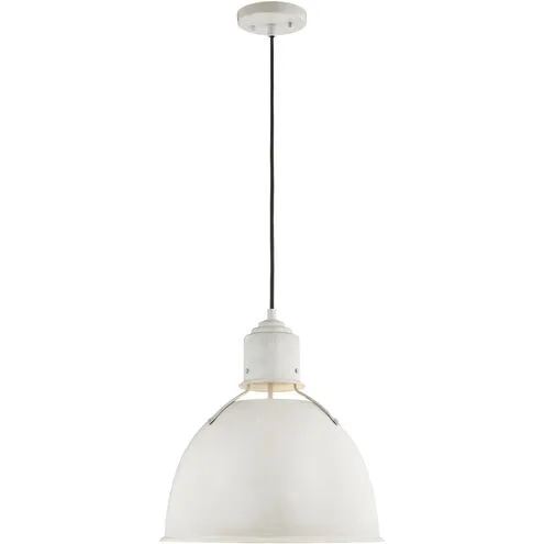 Huey One Light Pendant in Antique White