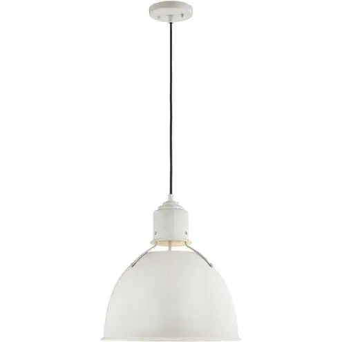 Huey One Light Pendant in Antique White