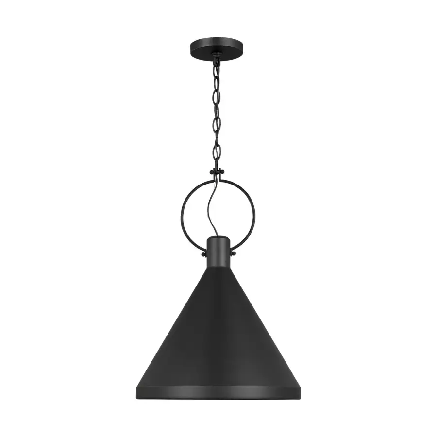 Lyon One Light Pendant in Midnight Black