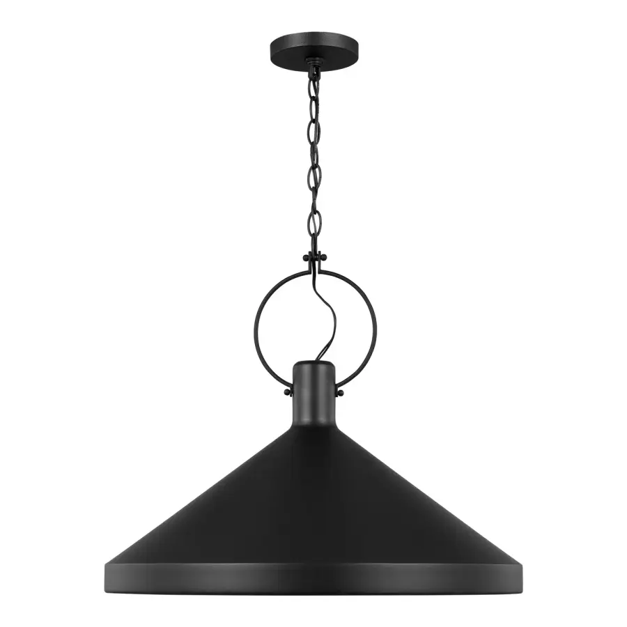 Lyon One Light Pendant in Midnight Black