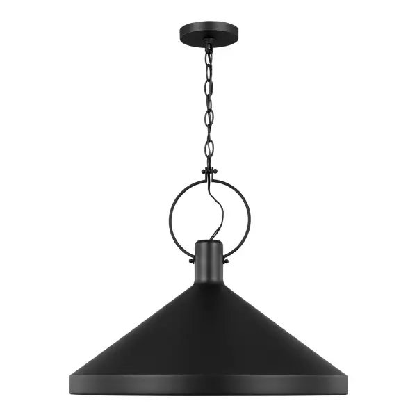 Lyon One Light Pendant in Midnight Black