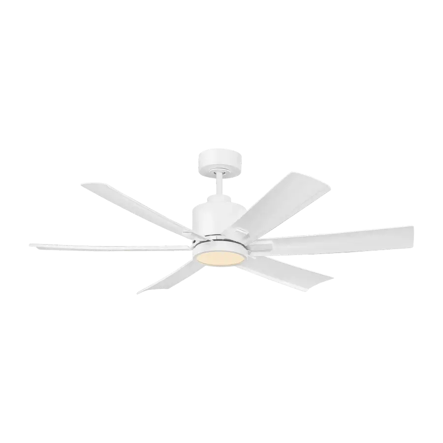 Flera Smart 52" LED Ceiling Fan with Matte White Blades - Image 1