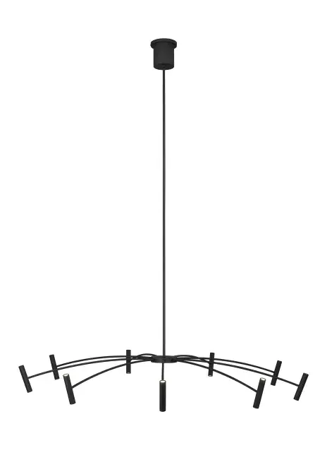 Aerial LED Chandelier in Matte Black