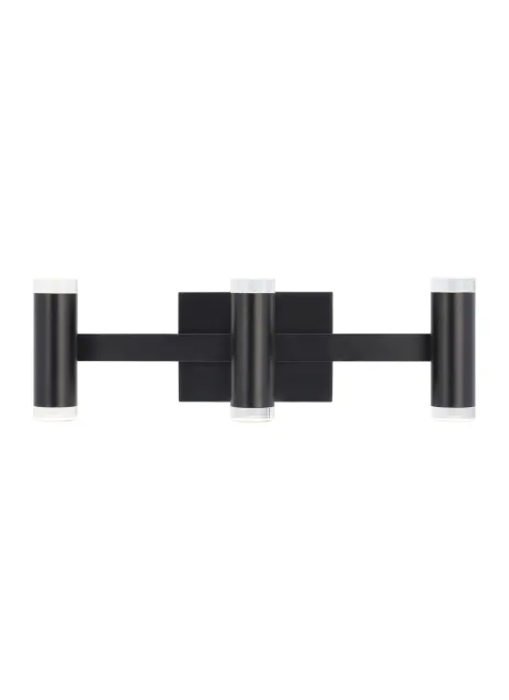 Dobson II 3-Light LED Bath Bar in Matte Black