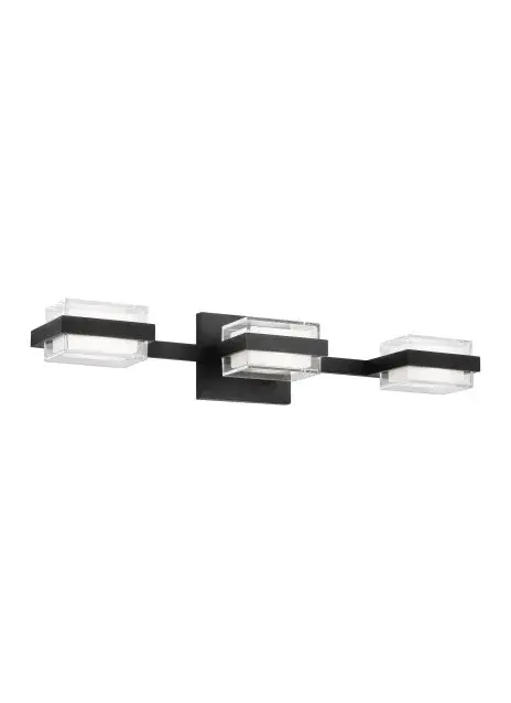 The Kamden by Sean Lavin delivers contemporary sophistication with hand-polished acrylic cubes and integrated LEDs. Its versatile mounting options and high CRI make it ideal for modern bathrooms seeking both style and function.