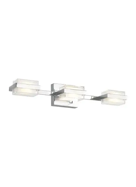 Kamden 3-Light LED Bath Vanity Light in Chrome