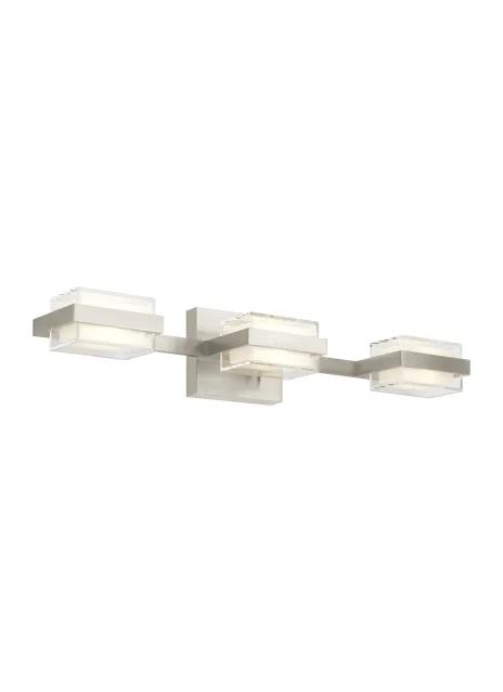 Kamden 3-Light LED Bath Vanity Light in Satin Nickel
