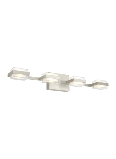 Kamden 4-Light LED Bath Vanity Light in Satin Nickel