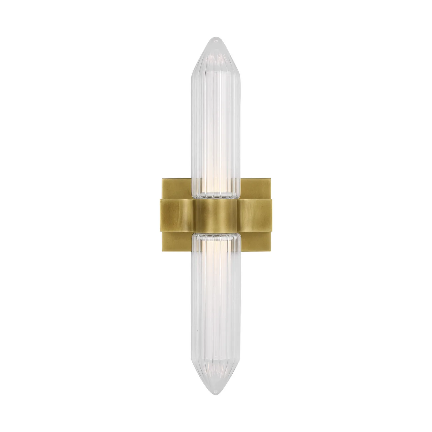 Langston LED Bath Sconce in Plated Brass