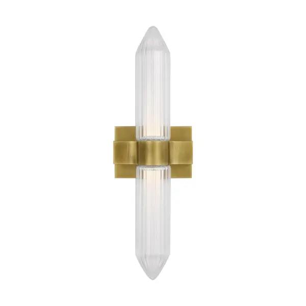 Langston LED Bath Sconce in Plated Brass