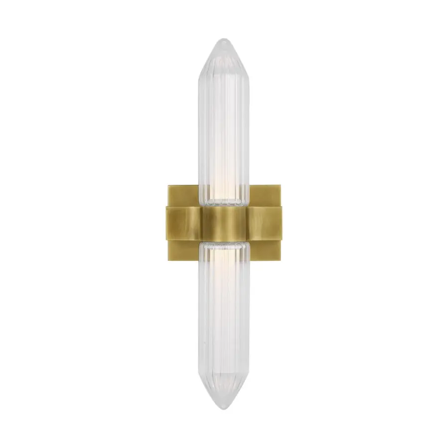 Langston LED Bath Sconce in Plated Brass