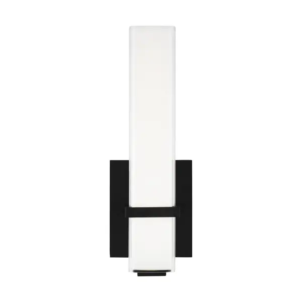 The Milan by Sean Lavin delivers contemporary elegance with its rectilinear form and enhanced crystalline glass shade. The integrated LED provides energy-efficient, dimmable illumination perfect for modern bathrooms.