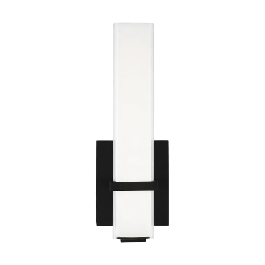 Milan LED Bath Sconce in Nightshade Black
