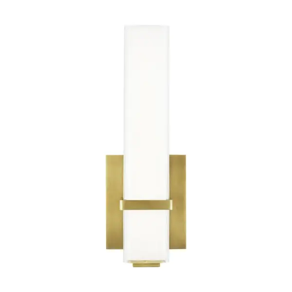 Milan LED Bath Sconce in Natural Brass