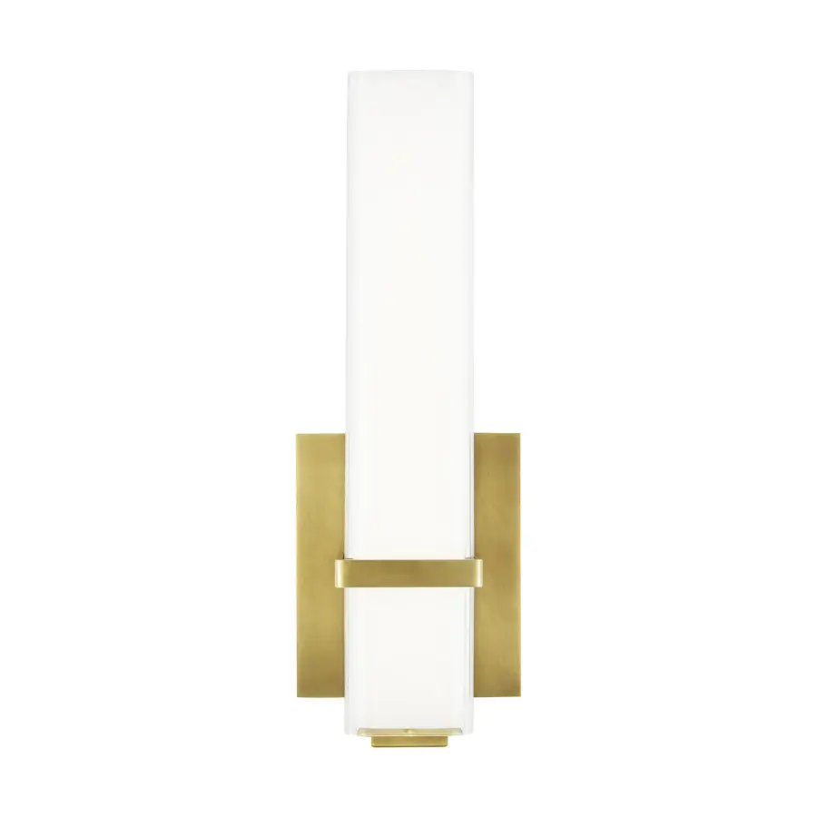 Milan LED Bath Sconce in Natural Brass