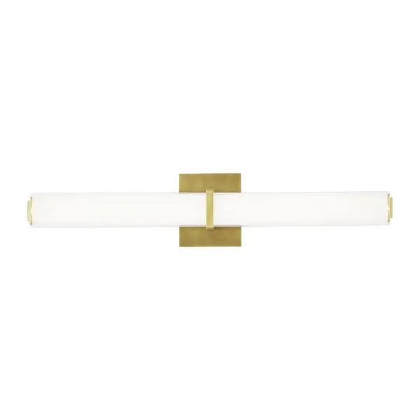 Milan 24" LED Bath Bar in Natural Brass