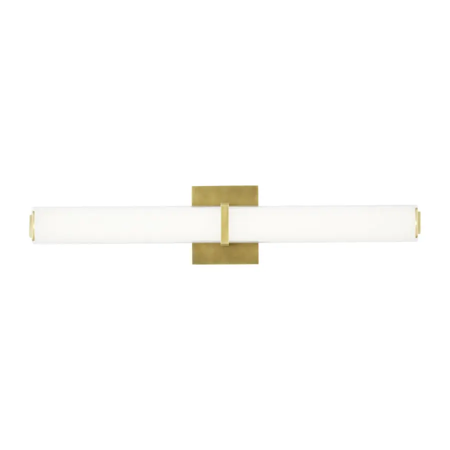 Milan 24" LED Bath Bar in Natural Brass