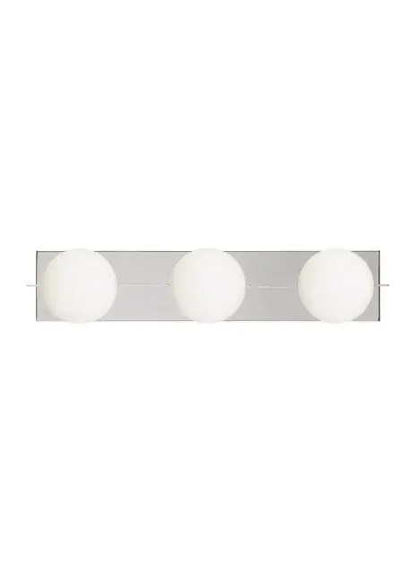 Orbel Three Light Bath Vanity in Natural Brass