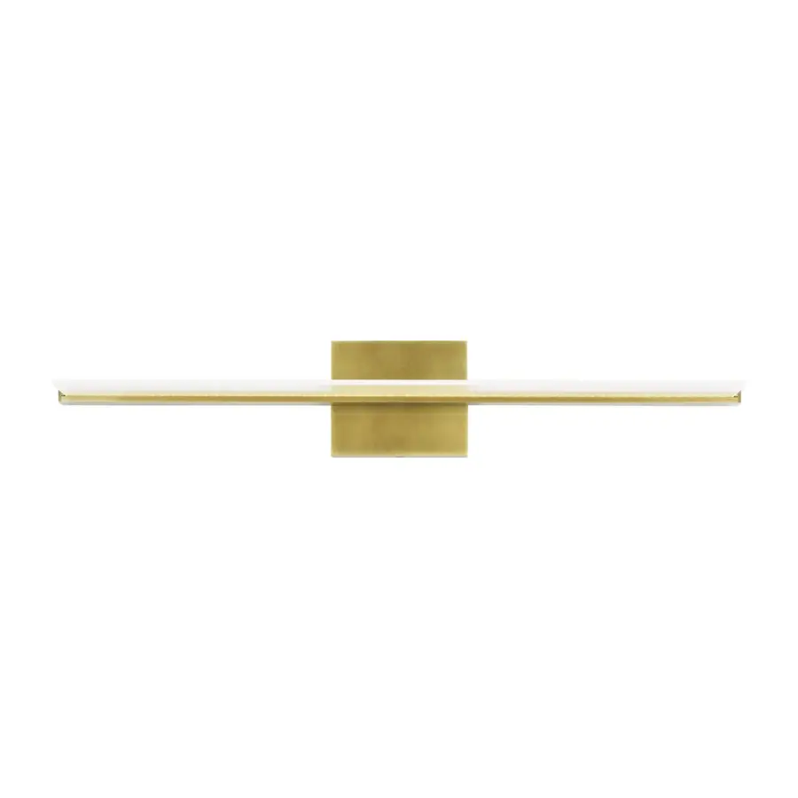 Span LED Bath Light in Plated Brass