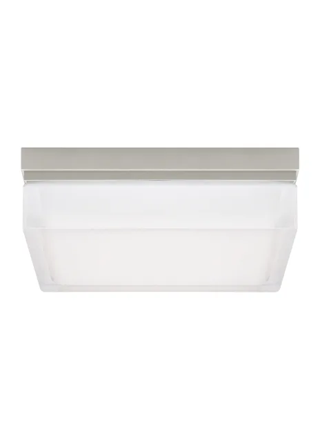 Boxie LED Flush Mount in Satin Nickel