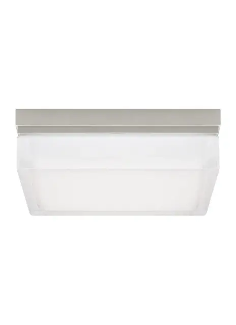 Boxie LED Flush Mount in Satin Nickel