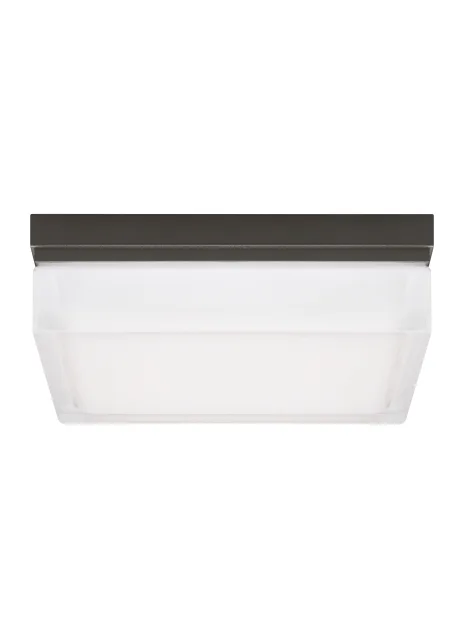 Boxie LED Flush Mount in Antique Bronze