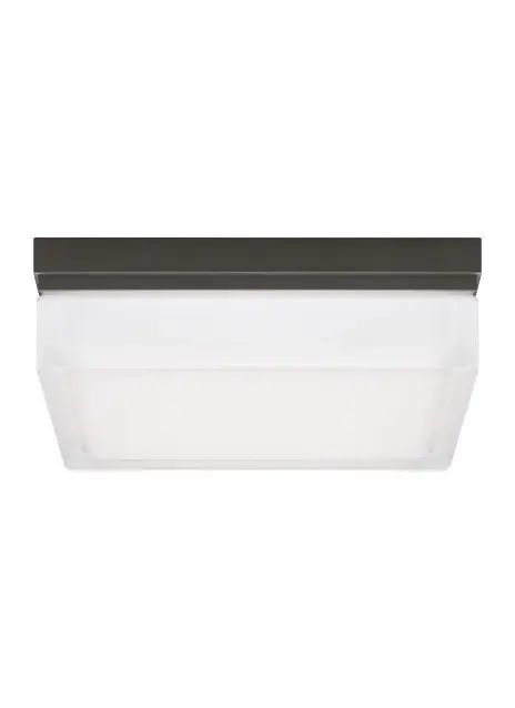 Boxie LED Flush Mount in Antique Bronze