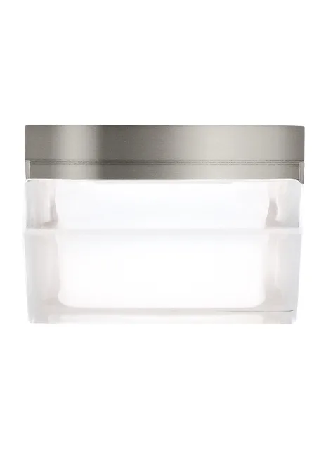 Boxie LED Flush Mount in Satin Nickel
